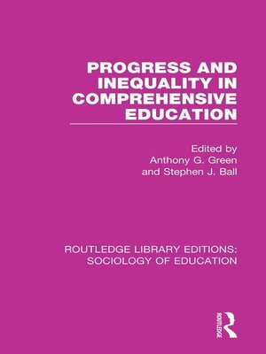 cover image of Progress and Inequality in Comprehensive Education